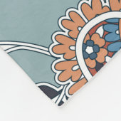 シームレスなトレンディーとペイズリーのインディアン  フリースブランケット (角)