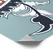 シームレスなトレンディーバックグラウンドとペイズリーインディアン ポスター (角)