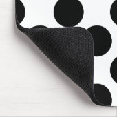 シームレスなドット（黒+背中） マウスパッド (コーナー)