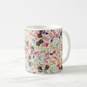 シームレスなドードルケーキの柄。手描きb コーヒーマグカップ (正面右)