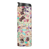 シームレスなドードルケーキの柄。手描きb タンブラー (回転右)