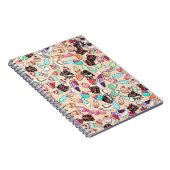 シームレスなドードルケーキの柄。手描きb ノートブック (右側)