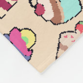 シームレスなドードルケーキの柄。手描きb フリースブランケット (角)