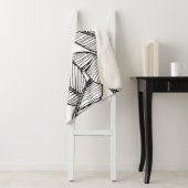 シームレスなバナナの葉のパターン背景。黒と シェルパブランケット (インサイチュ)