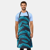 シームレスなバナ葉ナ。ヴィンテージの熱帯性パターンb エプロン (着用した状態)