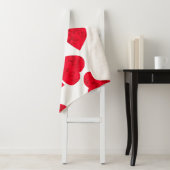 シームレスなバレンタインデー赤いハートホワイトパターンb シェルパブランケット (インサイチュ)