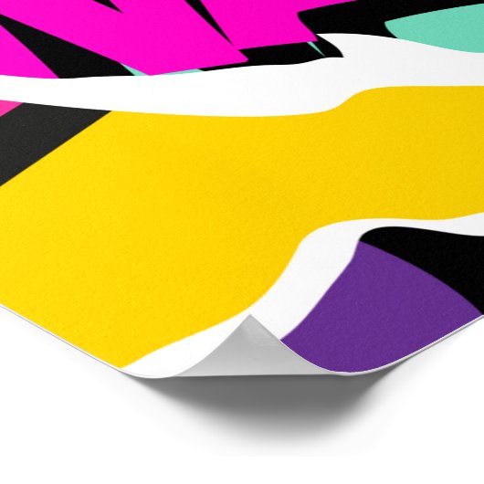 シームレスなパタポップ・アートのーン漫画スタイル。~のコラージュ ポスター (角)