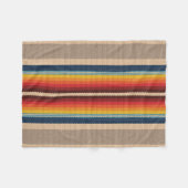 シームレスなパターンとカラフルのストライプ フリースブランケット (正面(横))