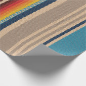 シームレスなパターンとカラフルセラペのストライプ ラッピングペーパー (角)