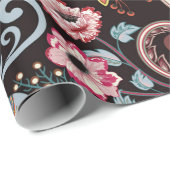 シームレスなパターンとカラフルペイズリーフローラ ラッピングペーパー (ロールコーナー)