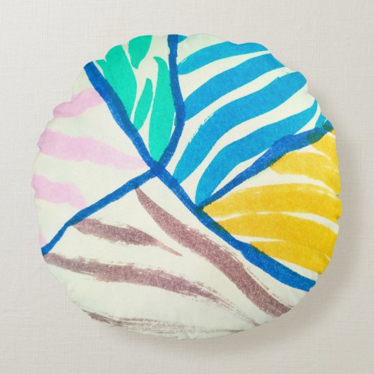 シームレスなパターンとヴィンテージ鍵とロック。無料 ラウンドクッション (正面)