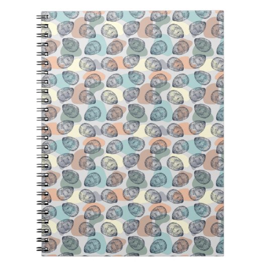 シームレスなパターンと季節のクリップボード ノートブック (正面)