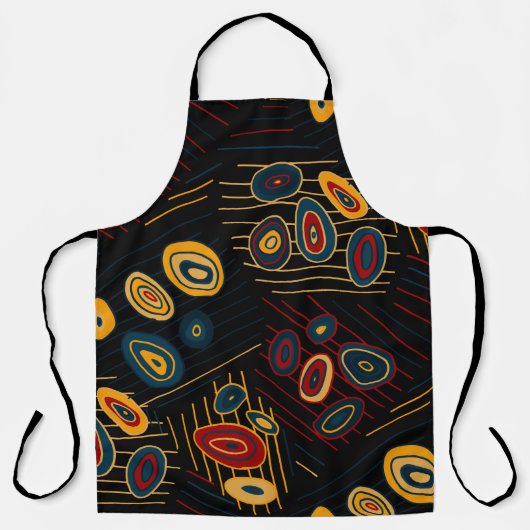 シームレスなパターンと抽象芸術ドモダンル。ブリ エプロン (正面)
