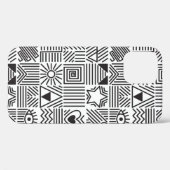 シームレスなパターンと抽象芸術線画モザイク Case-Mate iPhoneケース (裏面 (横))