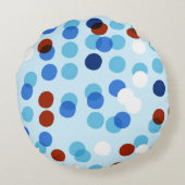 シームレスなパターンと抽象芸術・ドールオーナメント、 ラウンドクッション (裏面)