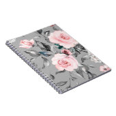 シームレスなパターンと春の花葉と。H ノートブック (右側)