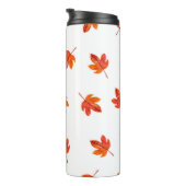 シームレスなパターンと紅葉。水彩ハ タンブラー (回転右)