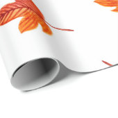 シームレスなパターンと紅葉。水彩ハ ラッピングペーパー (ロールコーナー)