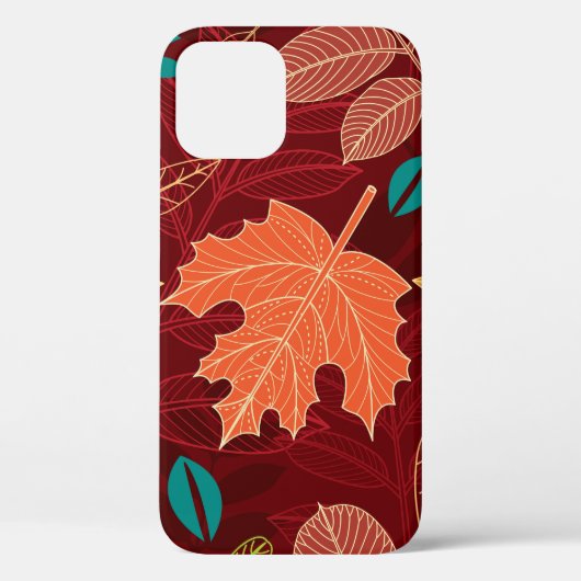 シームレスなパターンと紅葉 Case-Mate iPhoneケース (裏面)