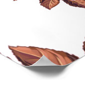 シームレスなパターンと英語のrosesbeautiful，黒 ポスター (角)