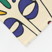 シームレスなパターンのアフリカの部族マスク フリースブランケット (角)