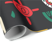 シームレスなパターンのアフリカの部族マスク ラッピングペーパー (ロールコーナー)