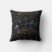 シームレスなパターンの学校用品、学校 クッション (裏面)