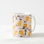 シームレスなパターンの背景を梨状にします。手描き画像 コーヒーマグカップ (正面右)