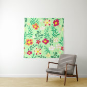 シームレスなパターンの花と葉の家の装飾、バック タペストリー (インサイチュ)