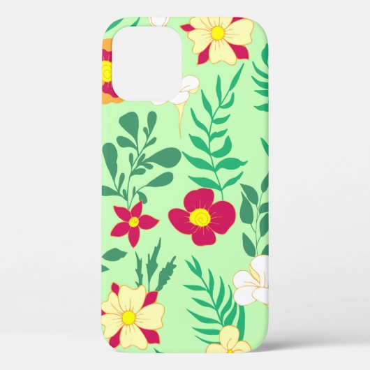 シームレスなパターンの花と葉の家の装飾、バック Case-Mate iPhoneケース (裏面)
