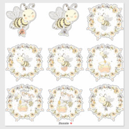 シームレスなパターンの蜂蜜の蜂、妖精、ベビーのミツバチ シール