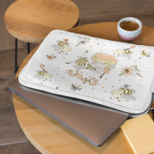 シームレスなパターンの蜂蜜の蜂、妖精、ベビーのミツバチ