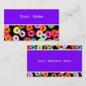 シームレスなパターンをドーナツとバックグラース。&アイディア 名刺 (正面/裏面)