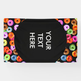 シームレスなパターンをドーナツとバックグラース。&アイディア 横断幕