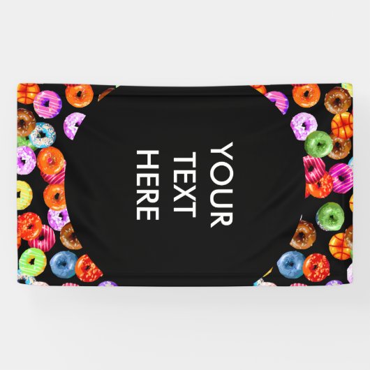 シームレスなパターンをドーナツとバックグラース。&アイディア 横断幕 (横)