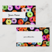 シームレスなパターンをドーナツとバック。&アイディア 名刺 (正面/裏面)