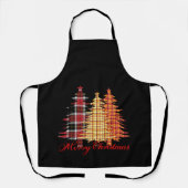 シームレスなパターンを持つメリークリスマスデザイン エプロン (正面)