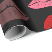 シームレスなパターンカラフル唇 ラッピングペーパー (ロールコーナー)