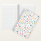 シームレスなパターンカラフル水玉模様 ノートブック (内側)