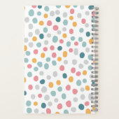 シームレスなパターンカラフル水玉模様 ノートブック (裏面)