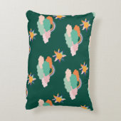 シームレスなパターンデザインとカラフルクラウドとr アクセントクッション (裏面(縦))