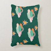 シームレスなパターンデザインとカラフルクラウドとr アクセントクッション (正面(垂直))