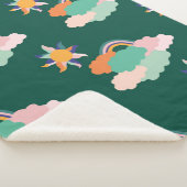 シームレスなパターンデザインとカラフルクラウドとr シェルパブランケット (3/4)