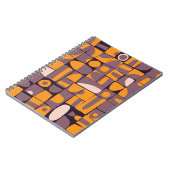 シームレスなパターンデザインと、ずさんなジオメトリシャップ ノートブック (左側)