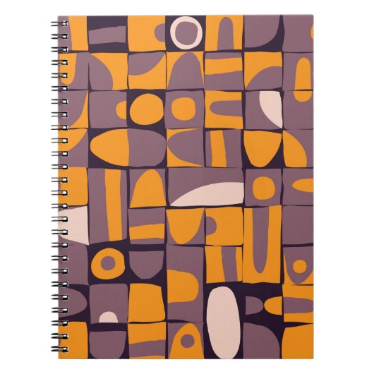 シームレスなパターンデザインと、ずさんなジオメトリシャップ ノートブック (正面)