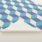 シームレスなパターンヴィンテージキューブアート、抽象芸術イラスト シェルパブランケット (3/4)