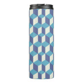 シームレスなパターンヴィンテージキューブアート、抽象芸術イラスト タンブラー (裏面)