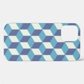シームレスなパターンヴィンテージキューブアート、抽象芸術イラスト Case-Mate iPhoneケース (裏面 (横))