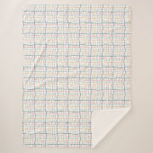 シームレスなパターン交差ドードルライン シェルパブランケット (正面)