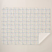 シームレスなパターン交差ドードルライン シェルパブランケット (正面(横))